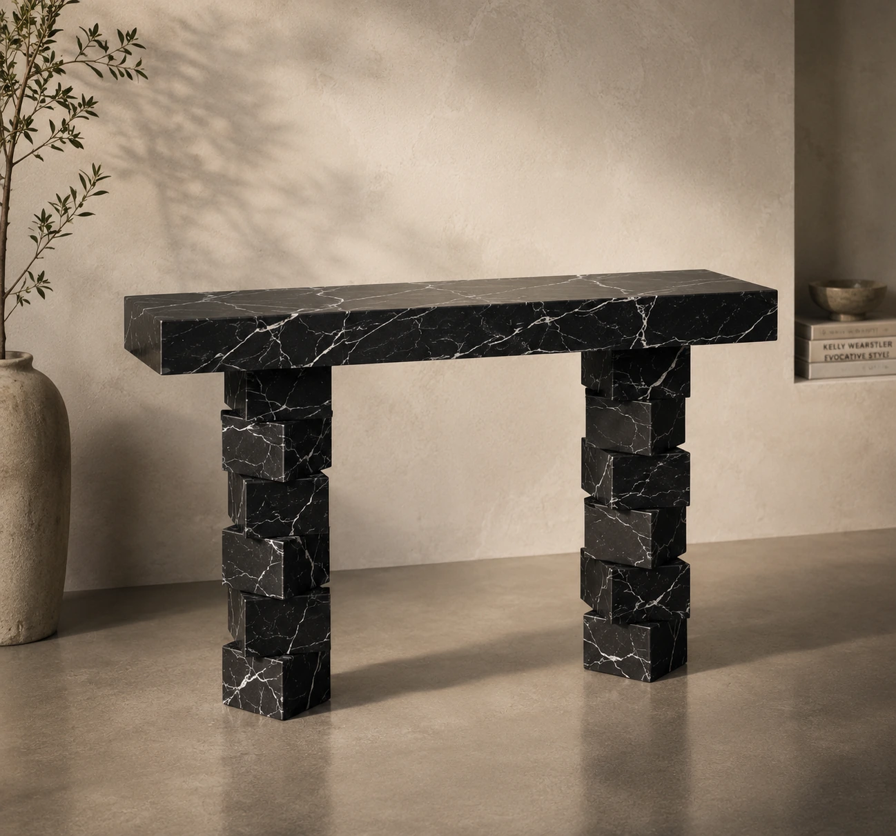 The caldera in Nero Marquina